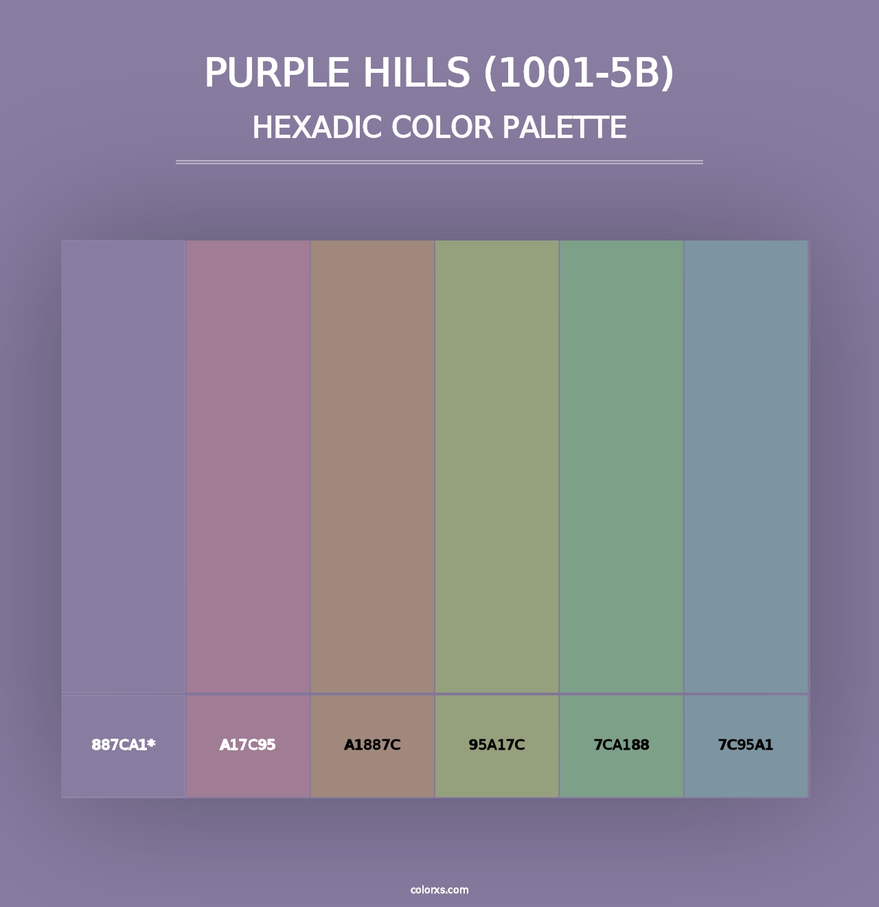 Purple Hills (1001-5B) - Hexadic Color Palette