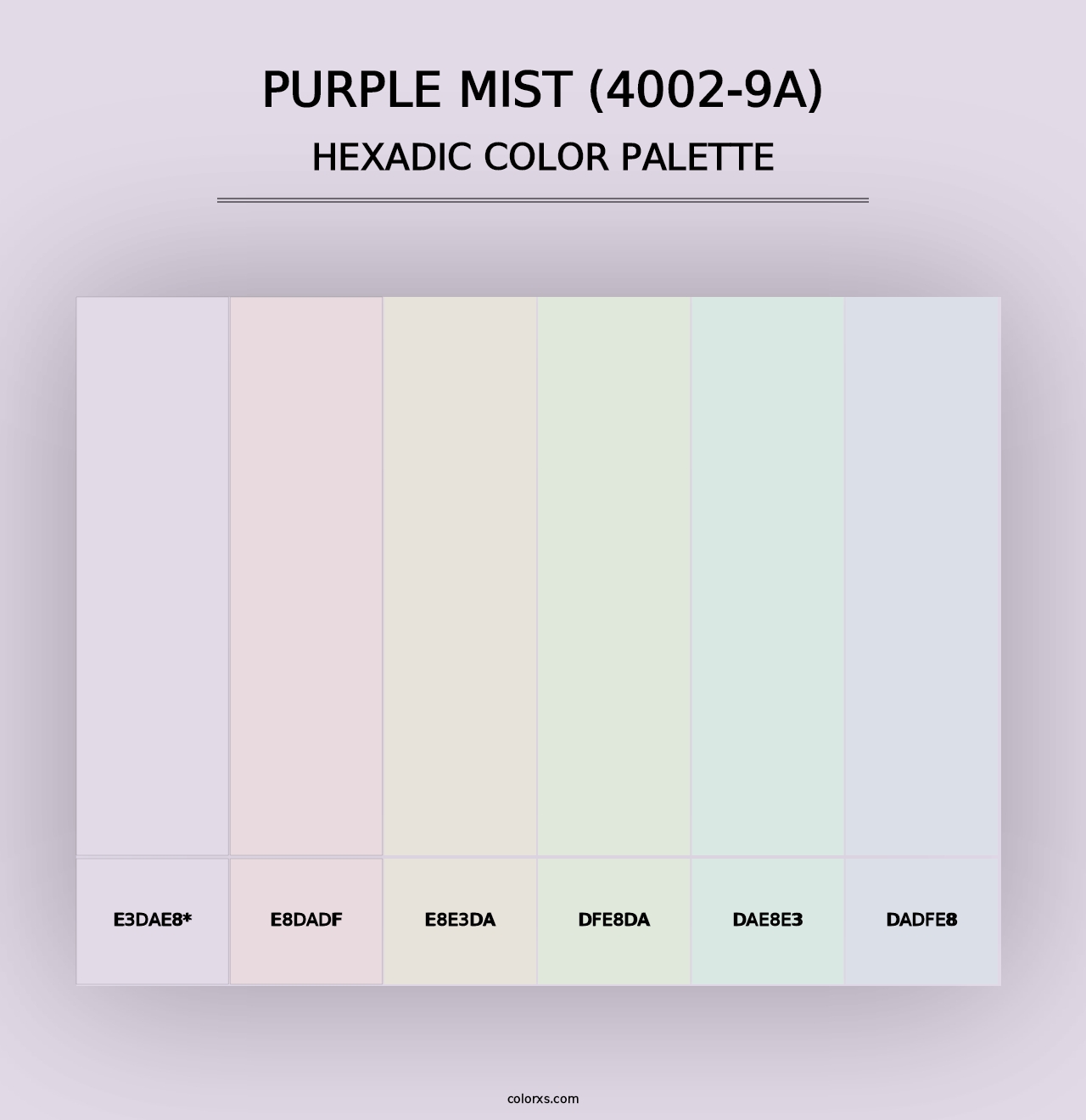 Purple Mist (4002-9A) - Hexadic Color Palette