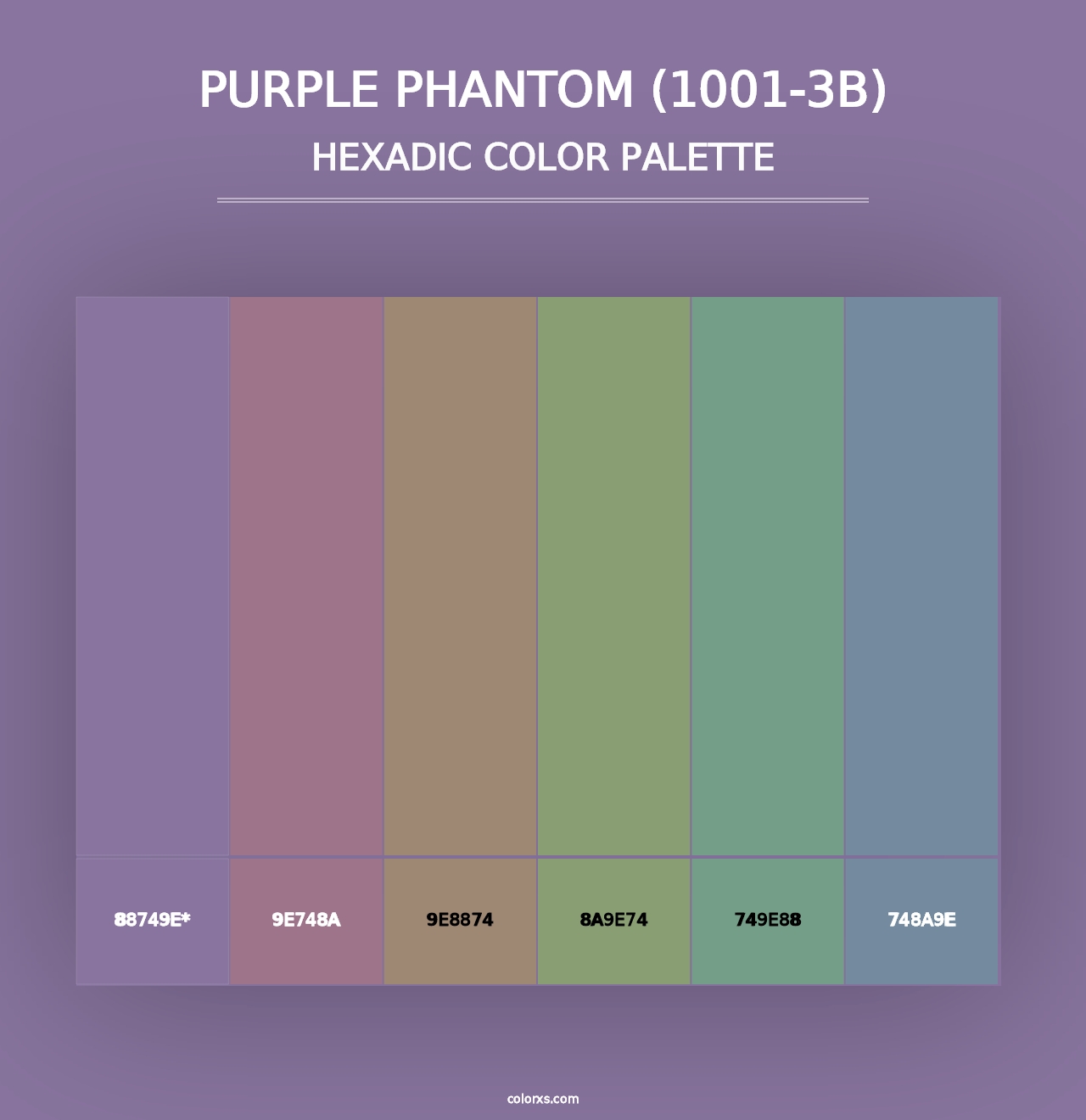 Purple Phantom (1001-3B) - Hexadic Color Palette