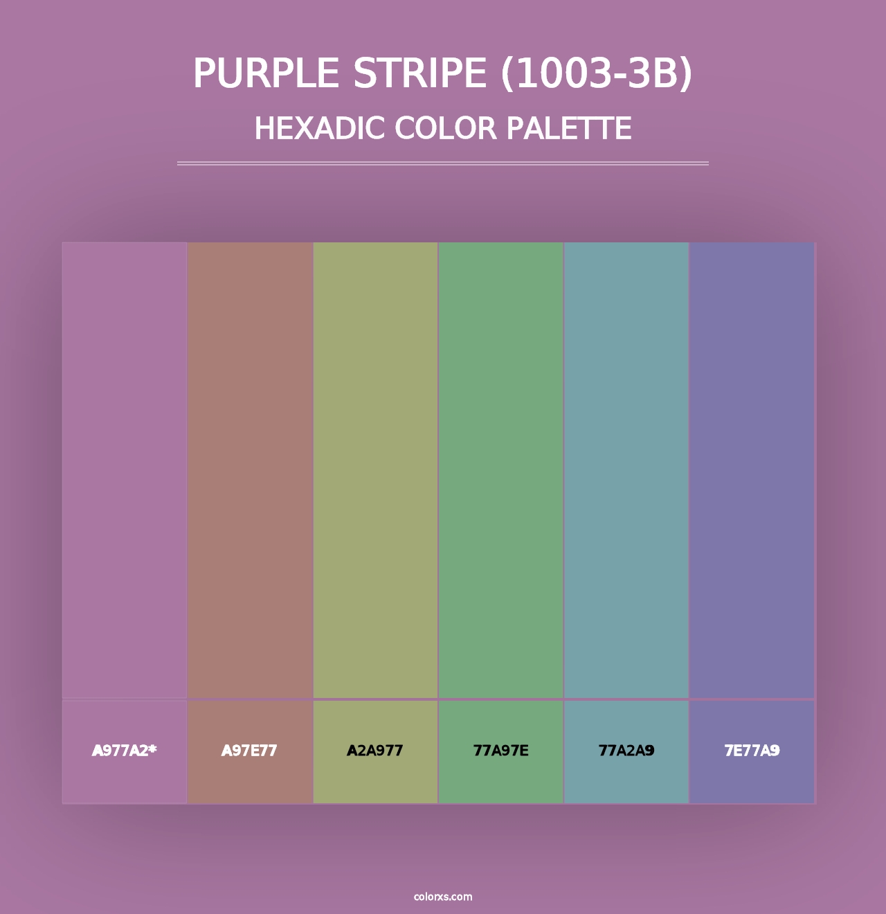 Purple Stripe (1003-3B) - Hexadic Color Palette