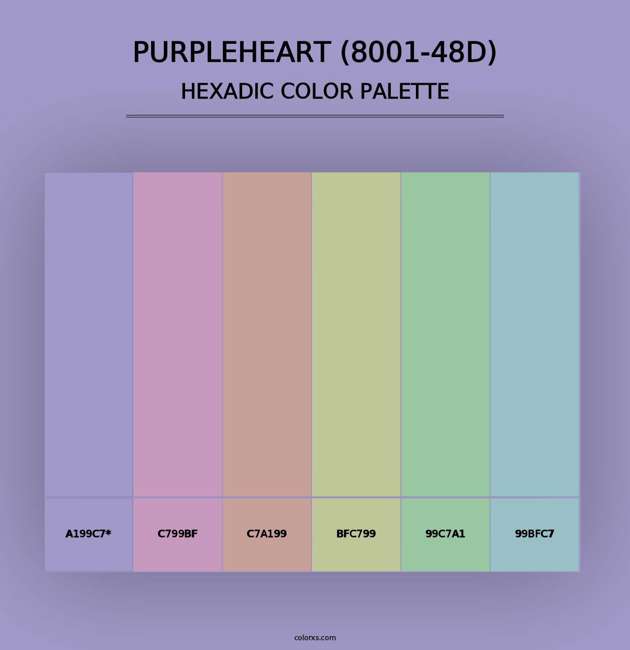 Purpleheart (8001-48D) - Hexadic Color Palette