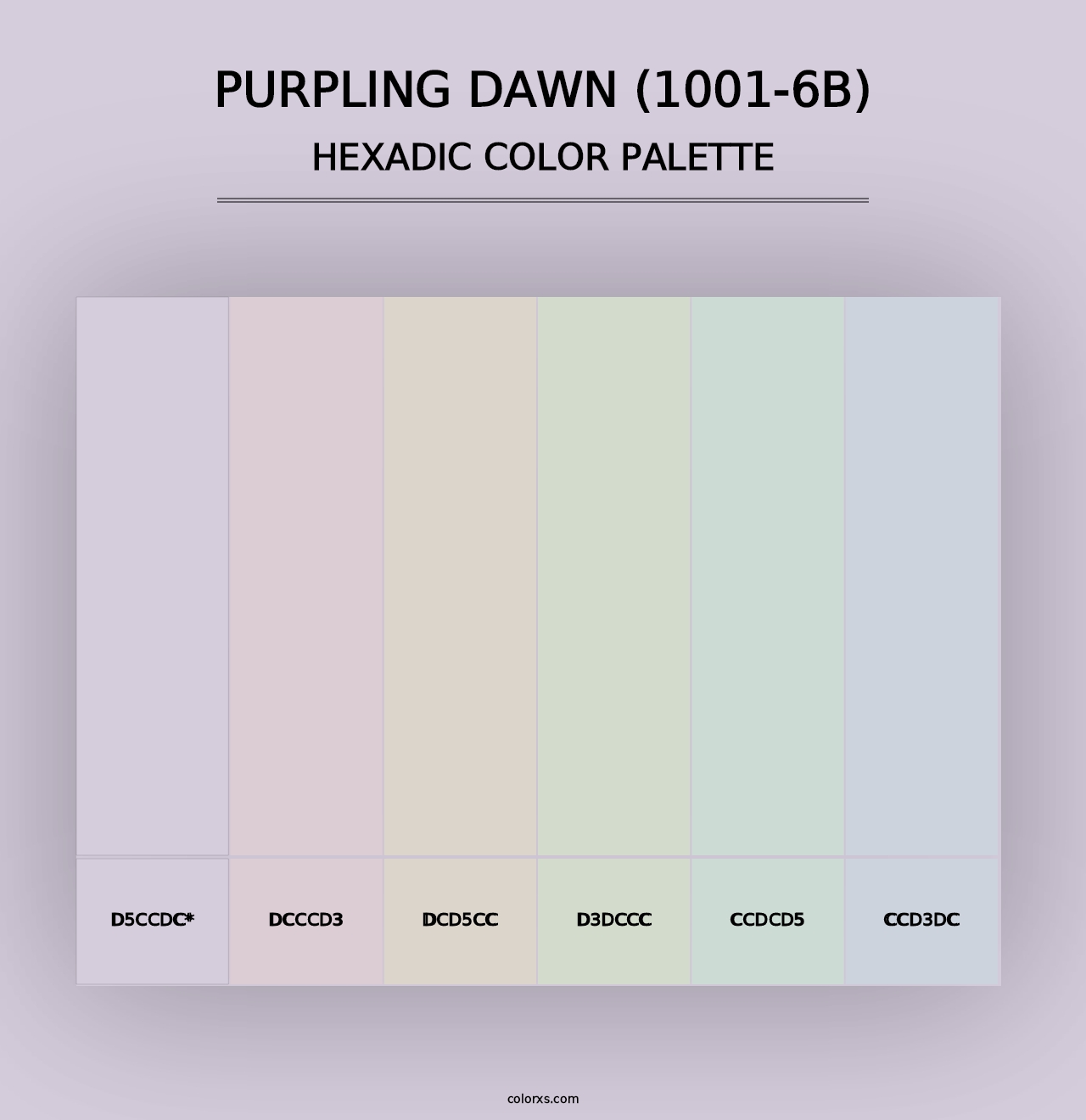 Purpling Dawn (1001-6B) - Hexadic Color Palette