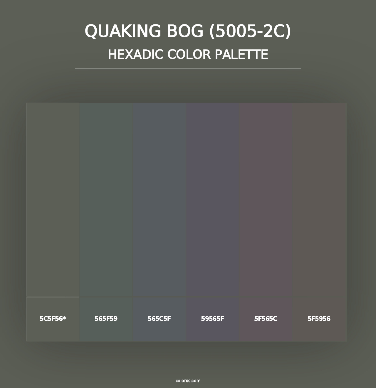 Quaking Bog (5005-2C) - Hexadic Color Palette