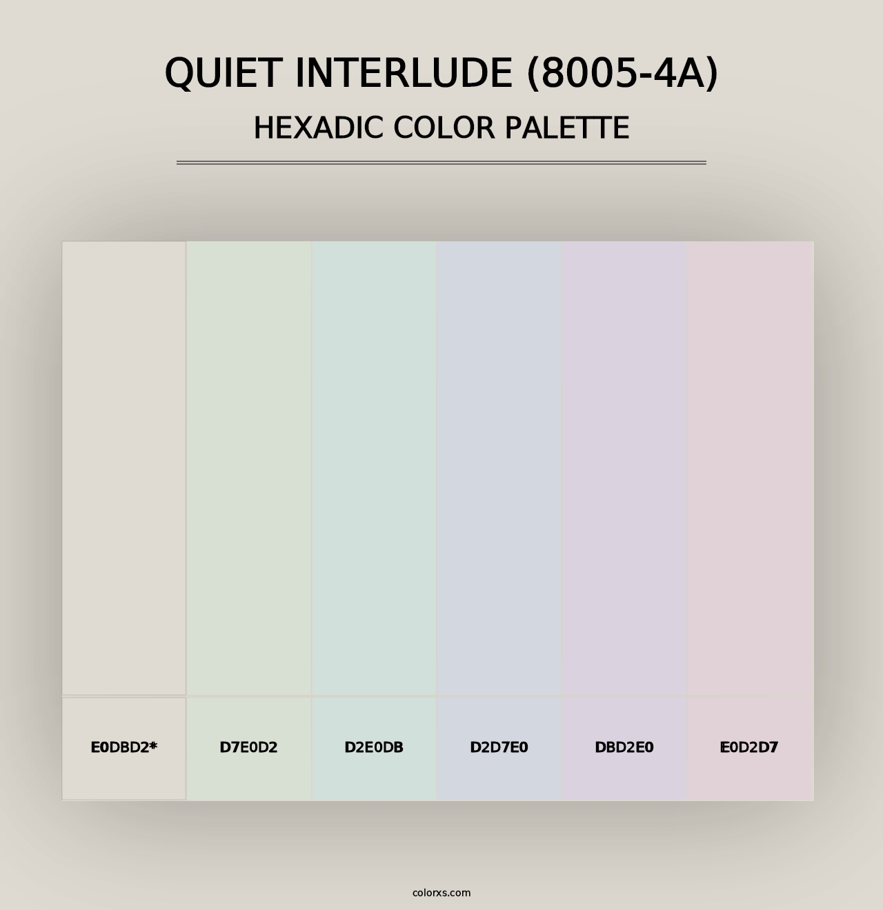 Quiet Interlude (8005-4A) - Hexadic Color Palette