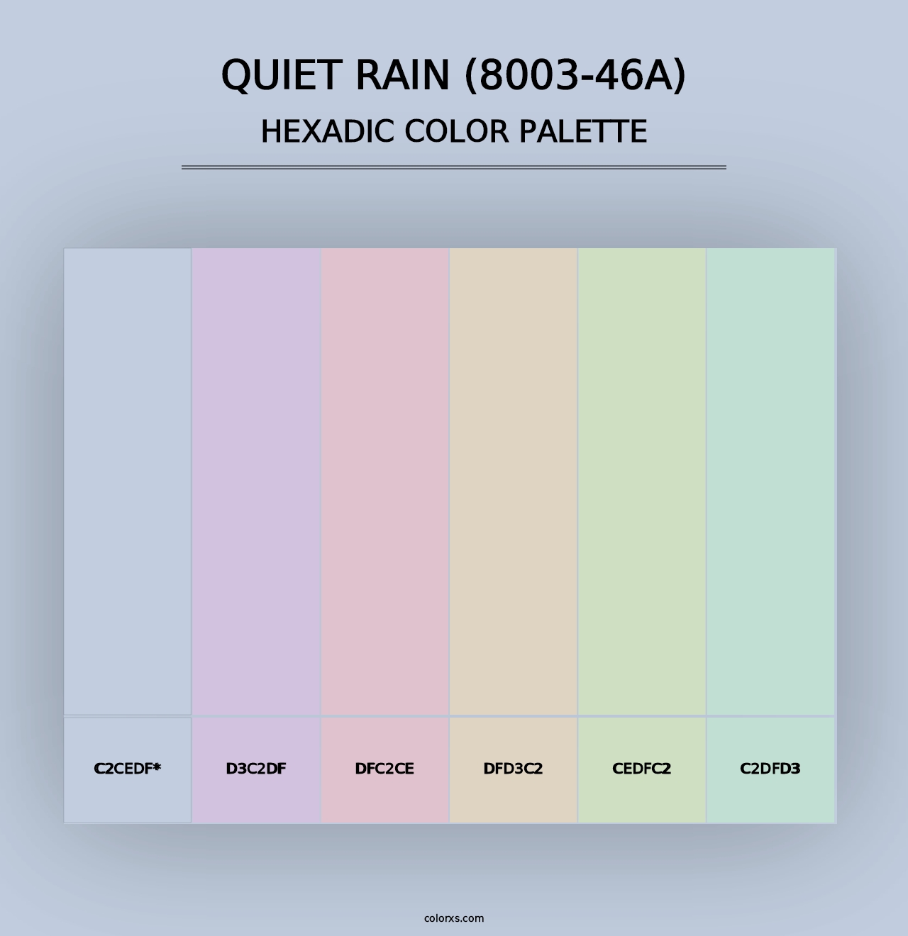 Quiet Rain (8003-46A) - Hexadic Color Palette