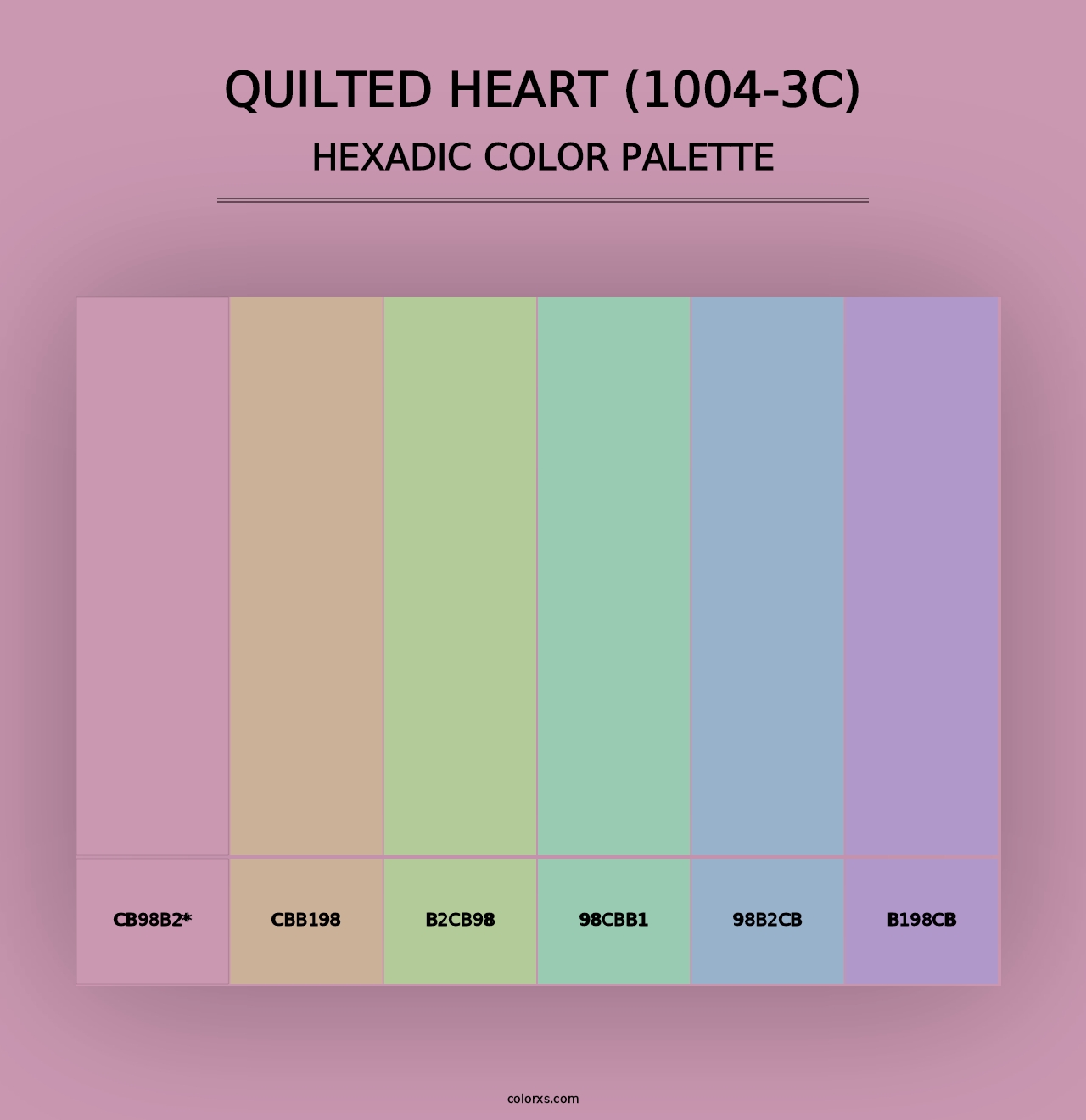 Quilted Heart (1004-3C) - Hexadic Color Palette