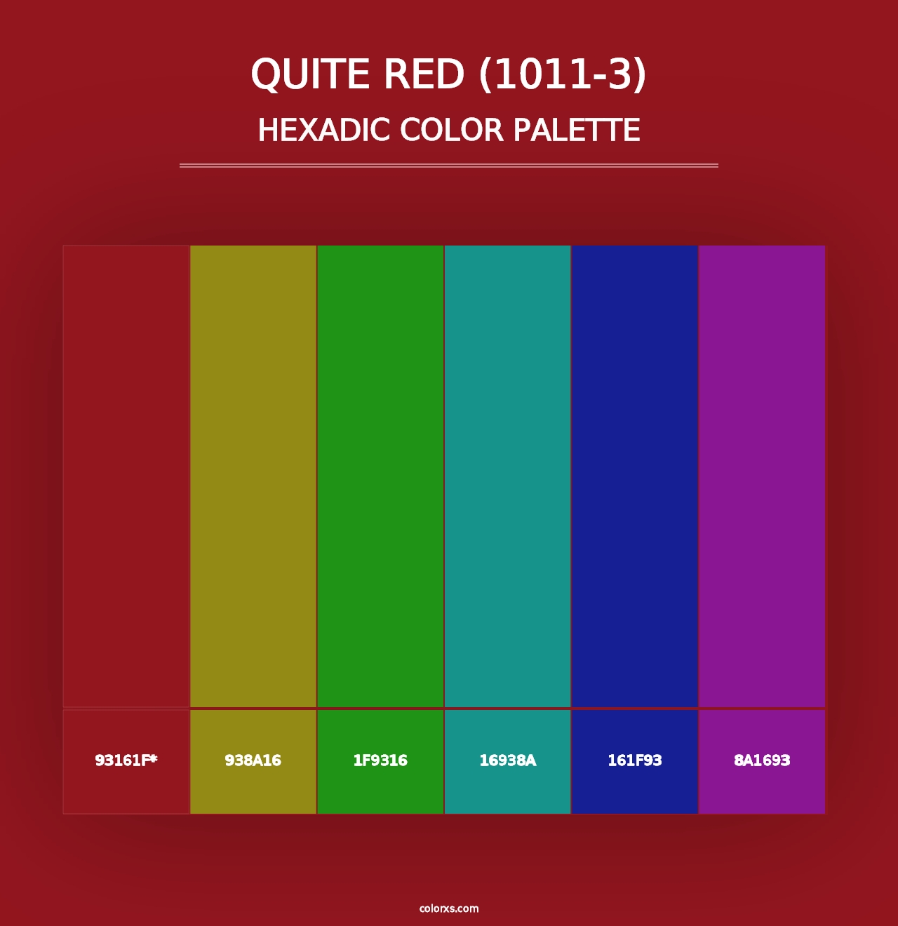 Quite Red (1011-3) - Hexadic Color Palette