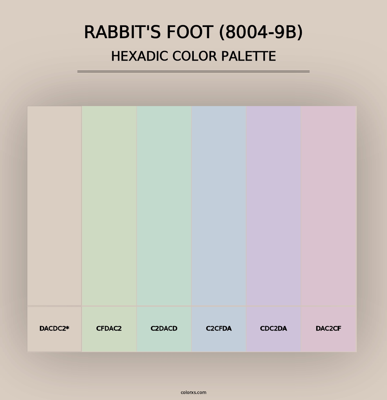 Rabbit's Foot (8004-9B) - Hexadic Color Palette