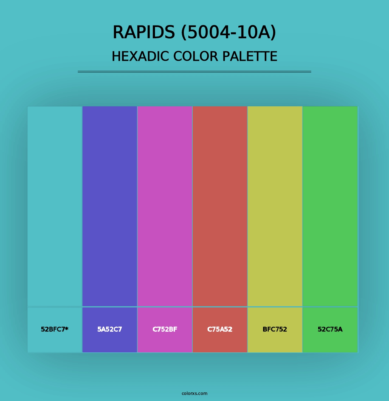 Rapids (5004-10A) - Hexadic Color Palette