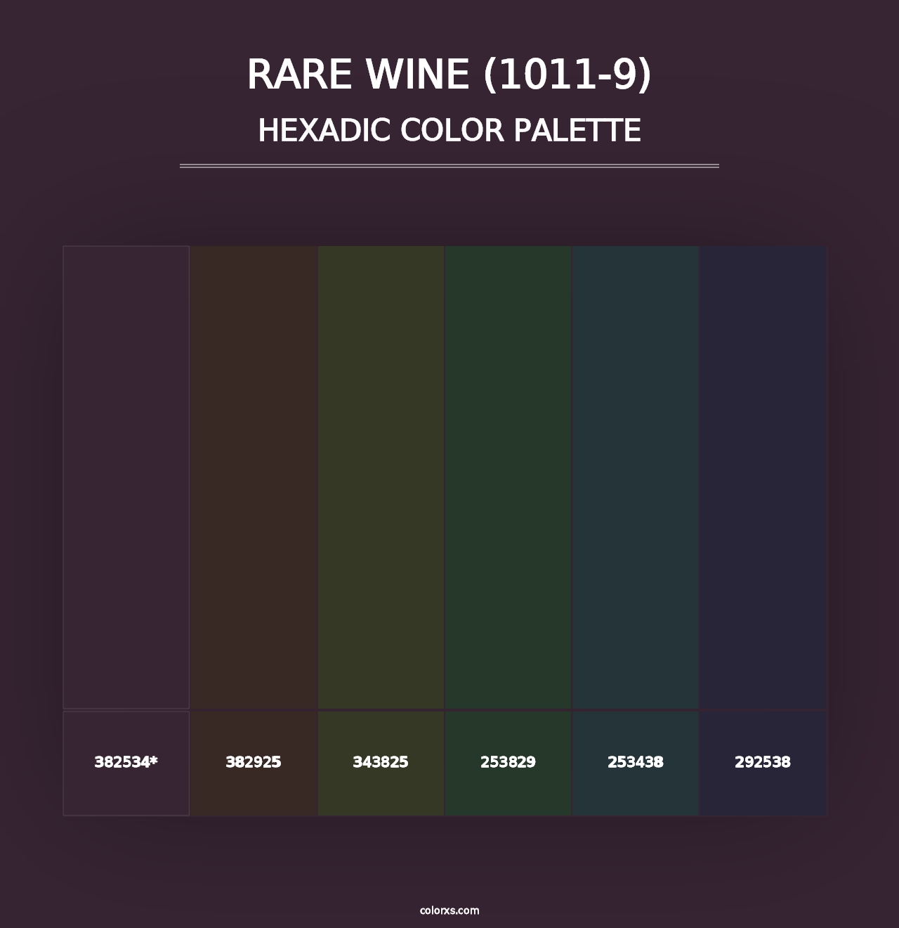 Rare Wine (1011-9) - Hexadic Color Palette