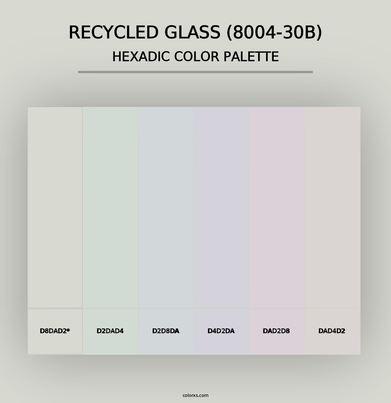 Recycled Glass (8004-30B) - Hexadic Color Palette