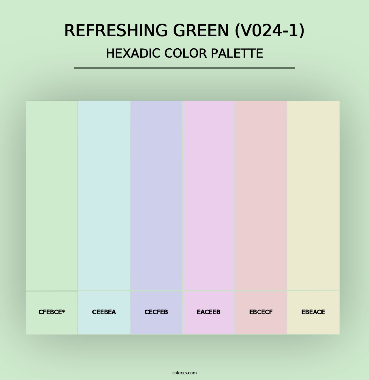 Refreshing Green (V024-1) - Hexadic Color Palette