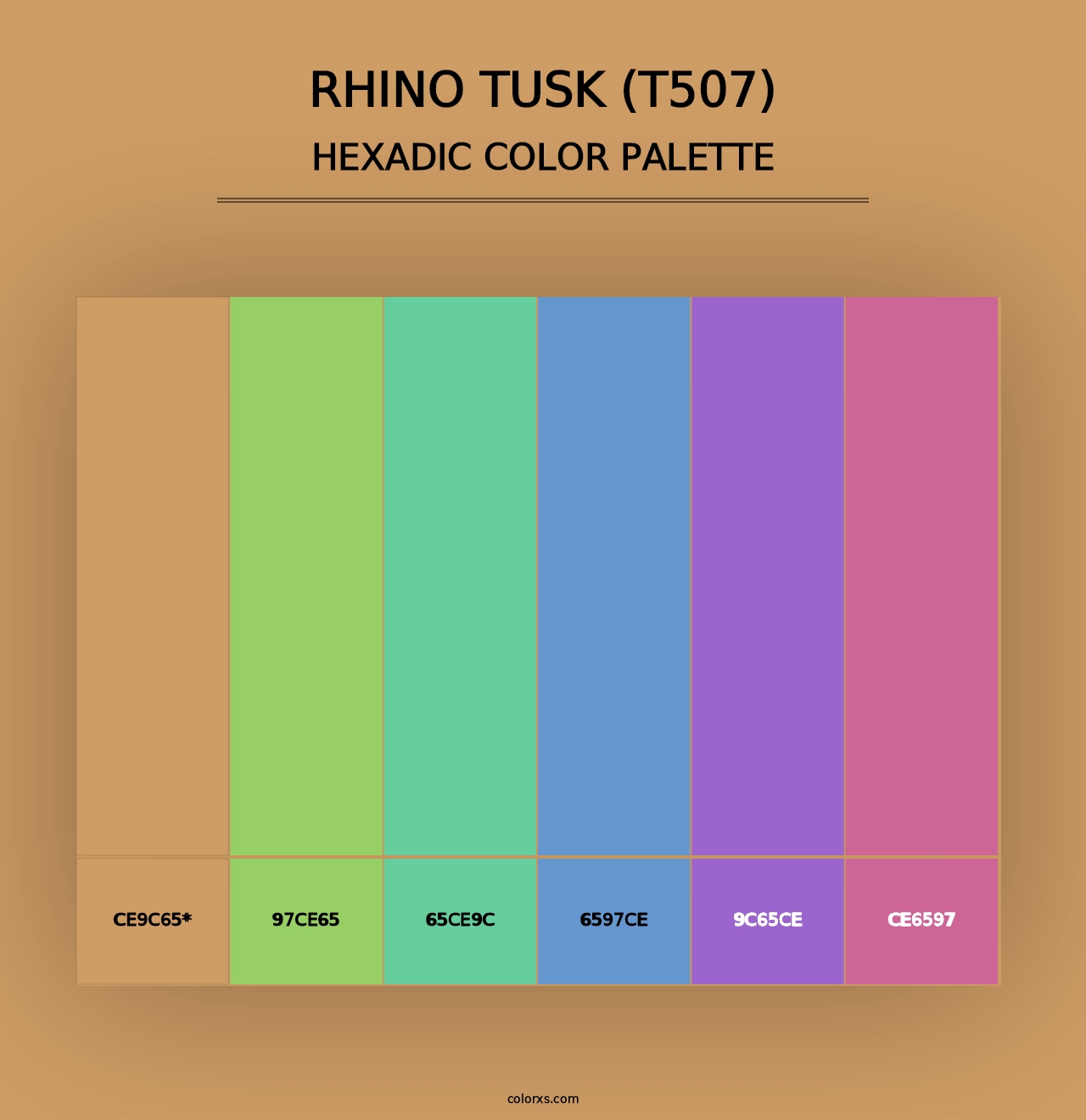 Rhino Tusk (T507) - Hexadic Color Palette