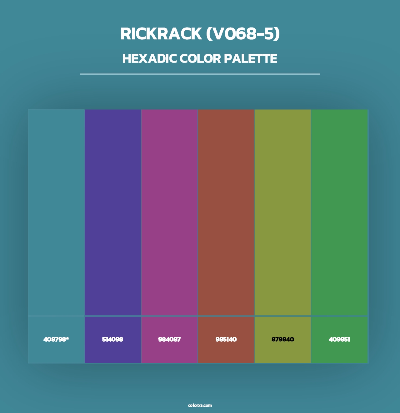 Rickrack (V068-5) - Hexadic Color Palette