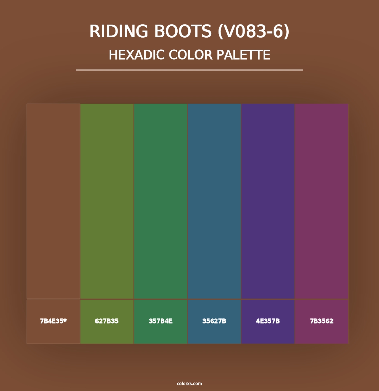 Riding Boots (V083-6) - Hexadic Color Palette