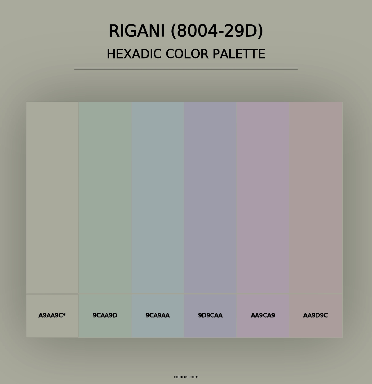 Rigani (8004-29D) - Hexadic Color Palette