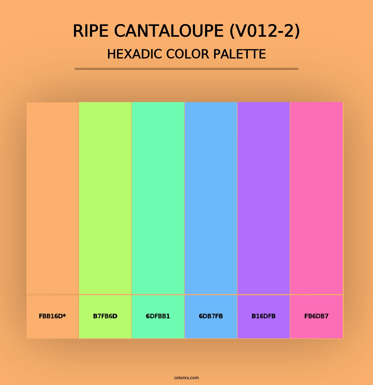 Ripe Cantaloupe (V012-2) - Hexadic Color Palette