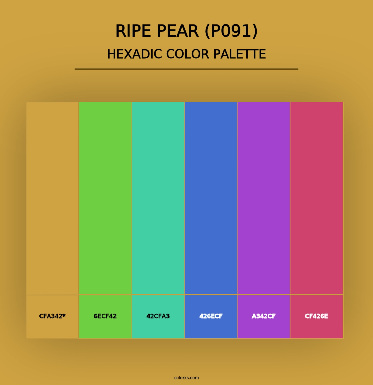 Ripe Pear (P091) - Hexadic Color Palette