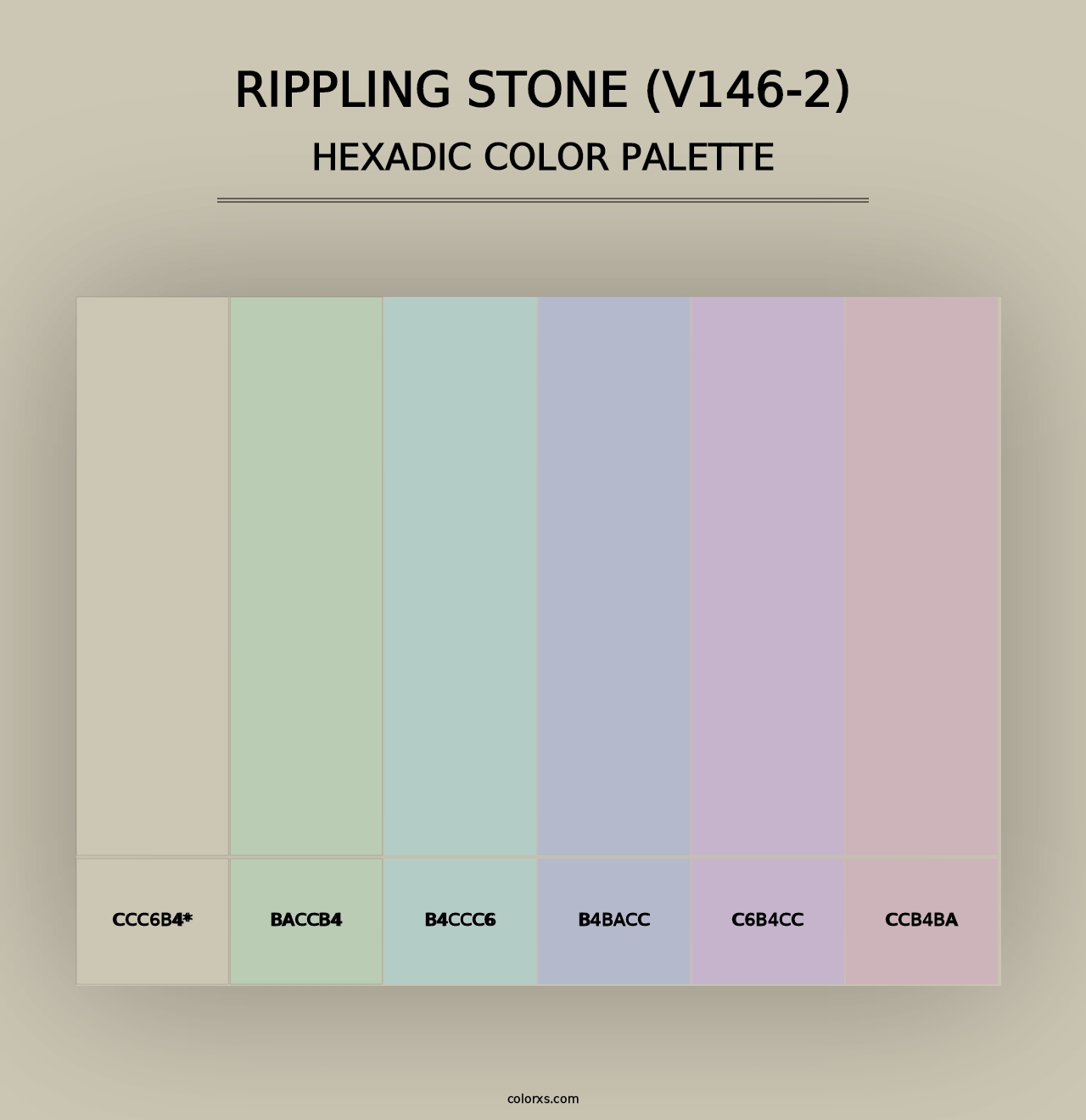 Rippling Stone (V146-2) - Hexadic Color Palette