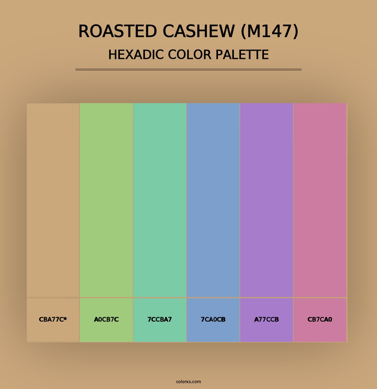 Roasted Cashew (M147) - Hexadic Color Palette