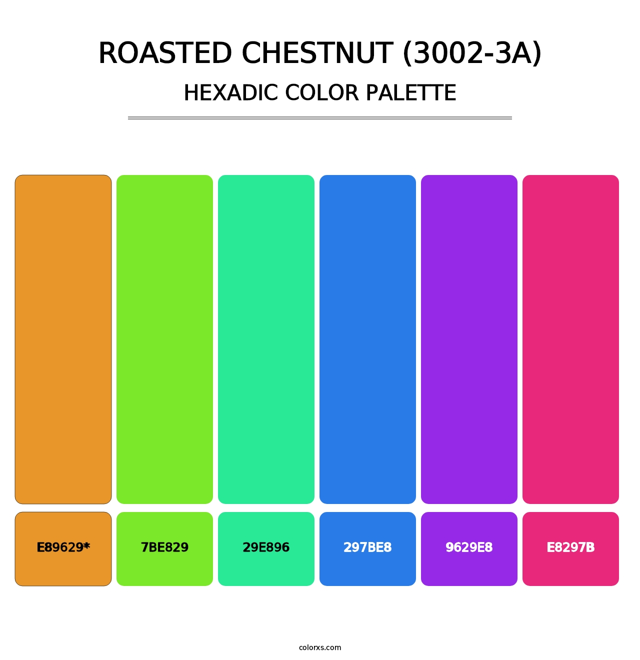 Roasted Chestnut (3002-3A) - Hexadic Color Palette