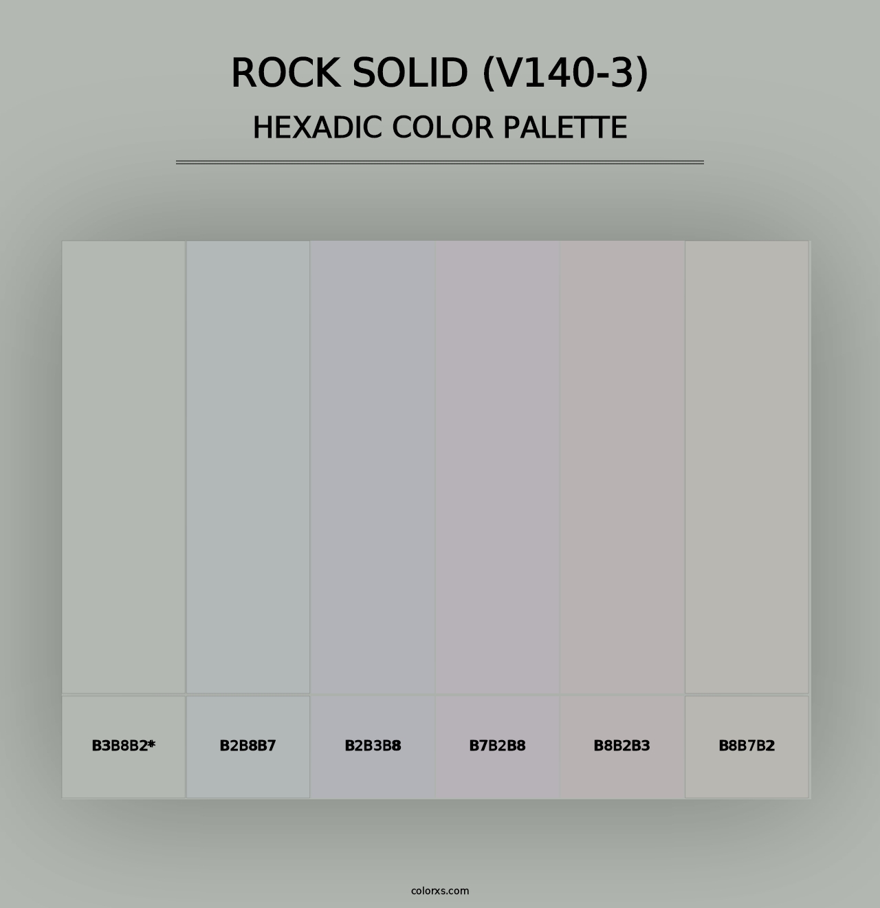 Rock Solid (V140-3) - Hexadic Color Palette