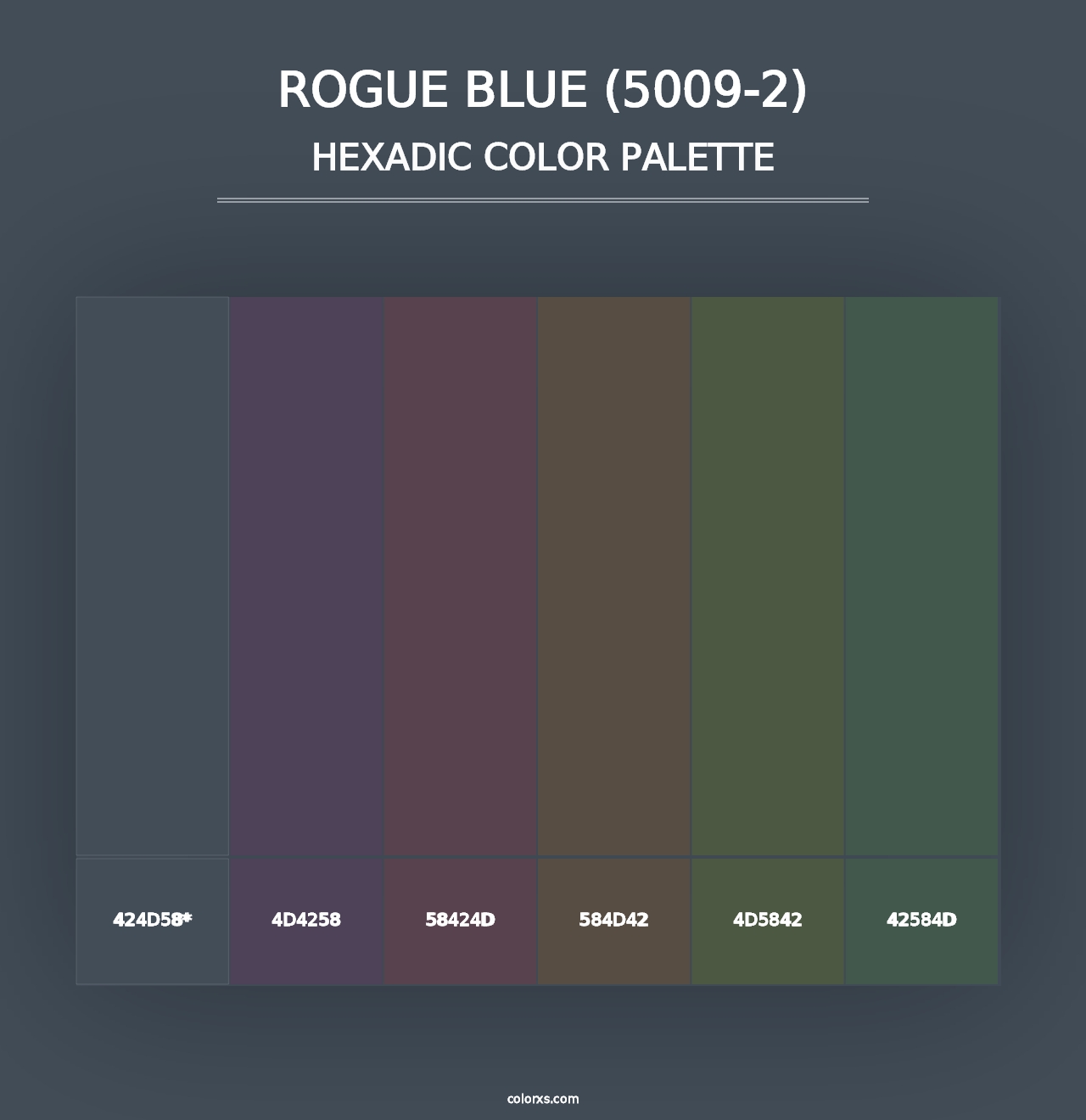 Rogue Blue (5009-2) - Hexadic Color Palette