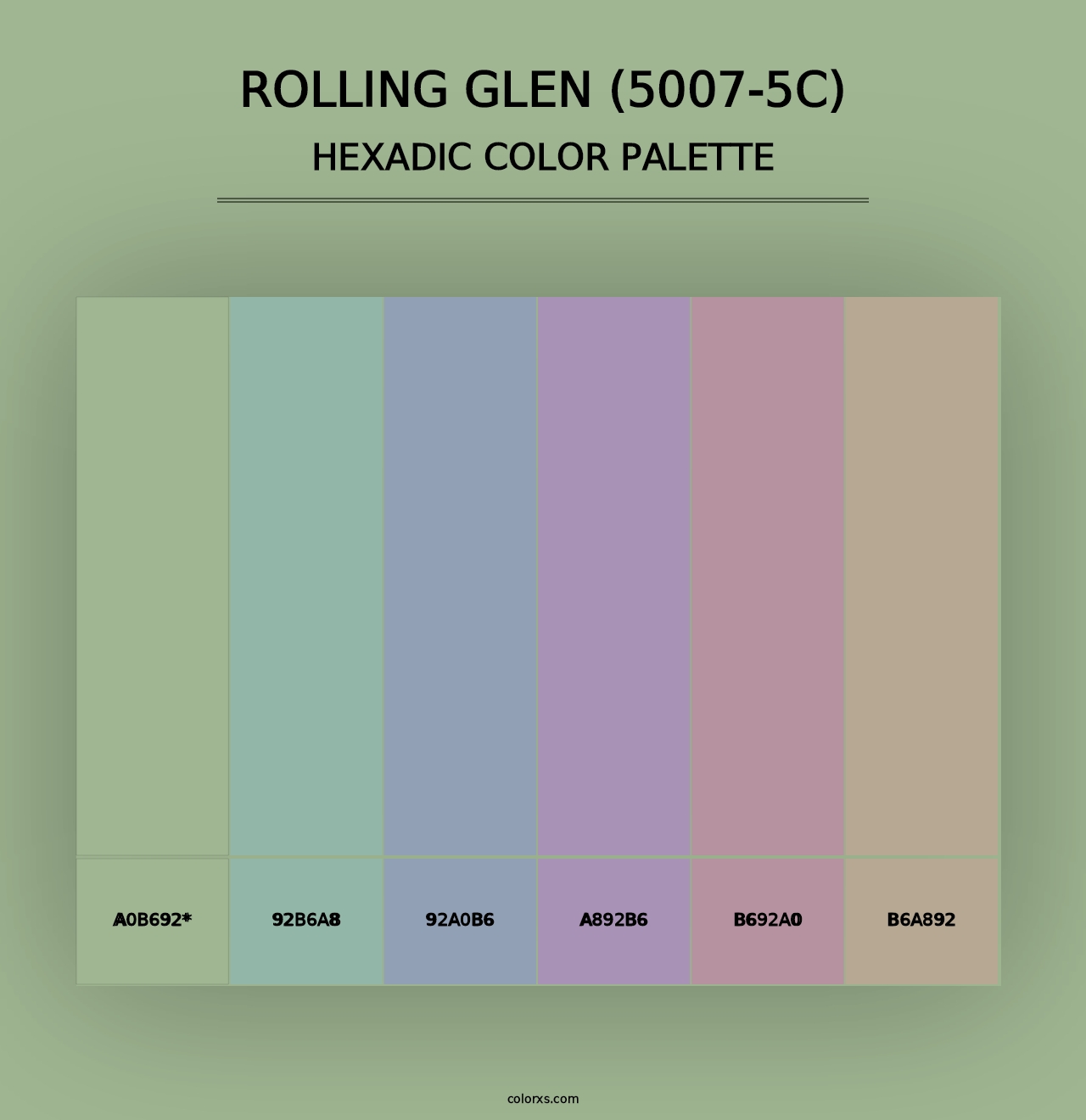 Rolling Glen (5007-5C) - Hexadic Color Palette