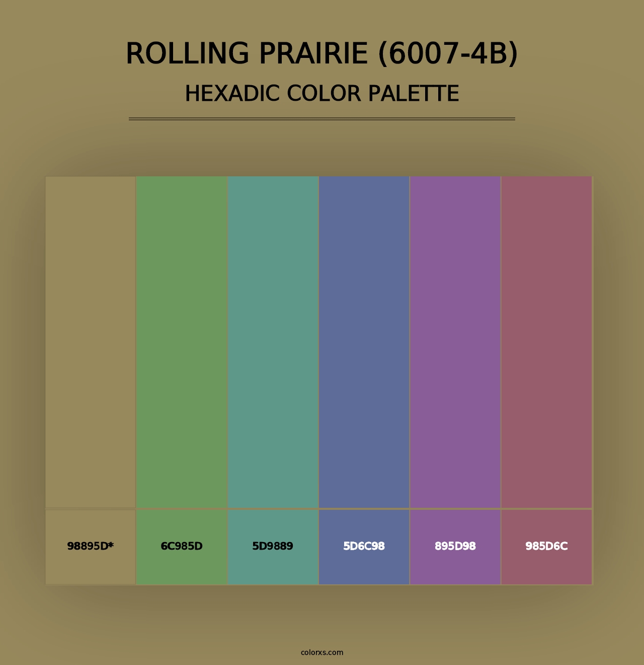 Rolling Prairie (6007-4B) - Hexadic Color Palette