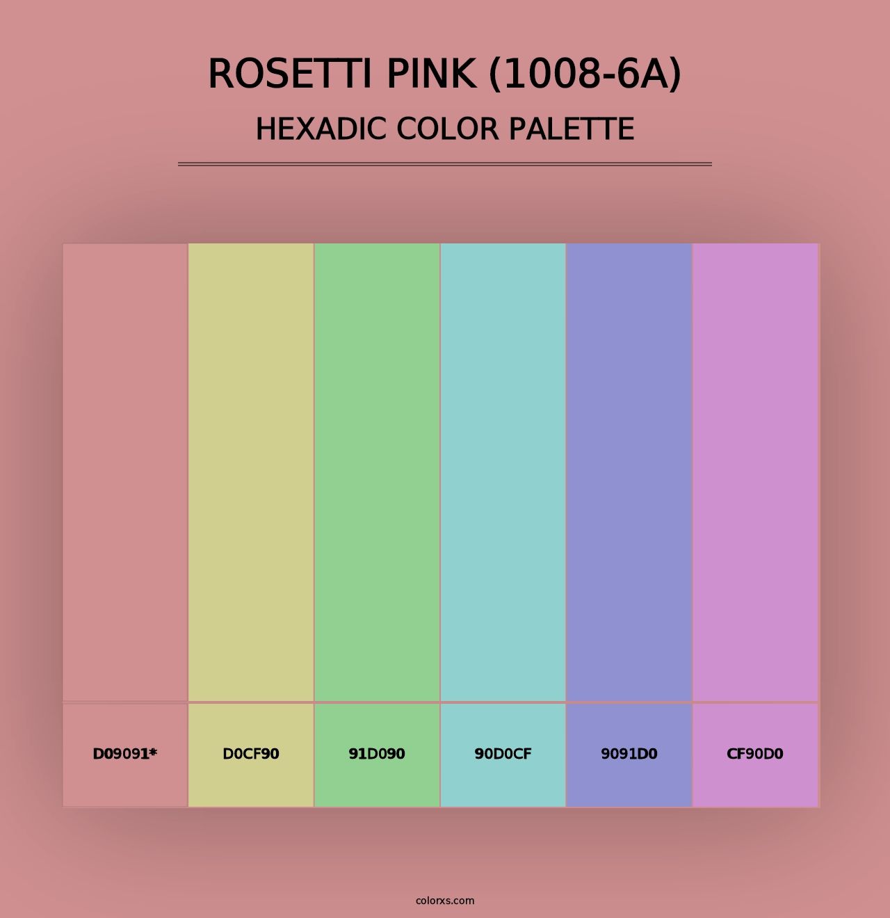 Rosetti Pink (1008-6A) - Hexadic Color Palette