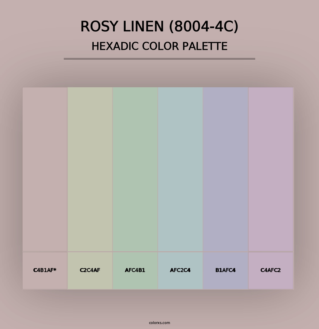 Rosy Linen (8004-4C) - Hexadic Color Palette