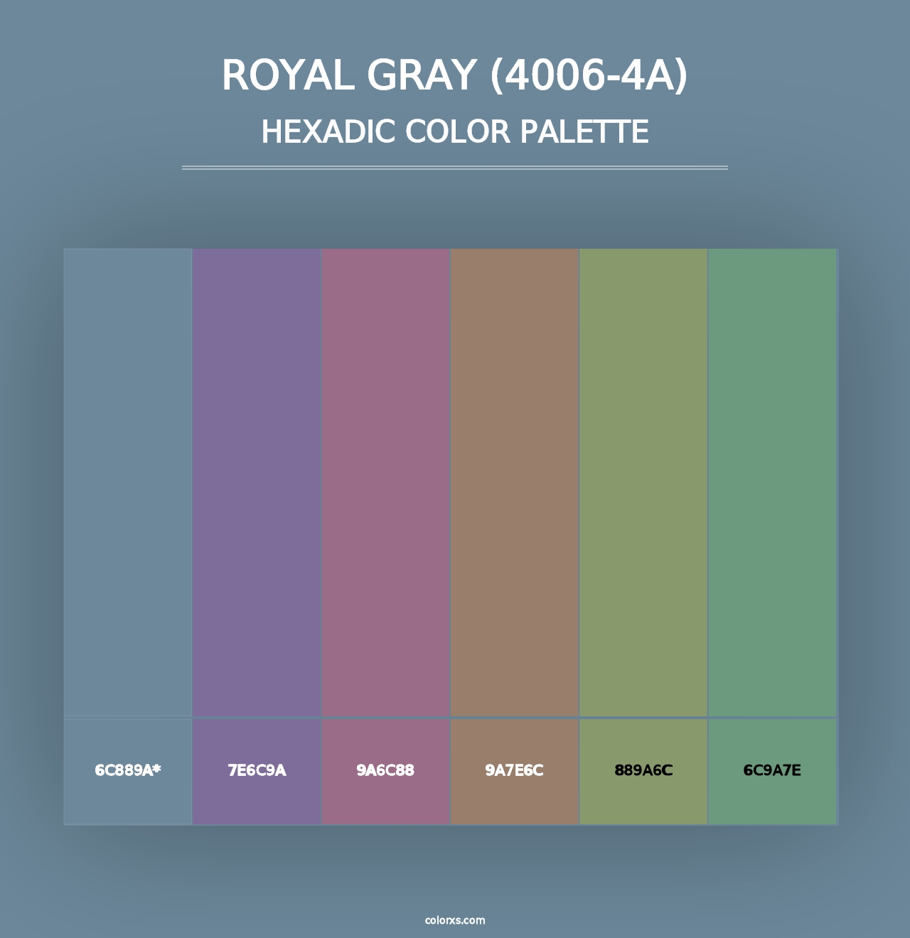 Royal Gray (4006-4A) - Hexadic Color Palette