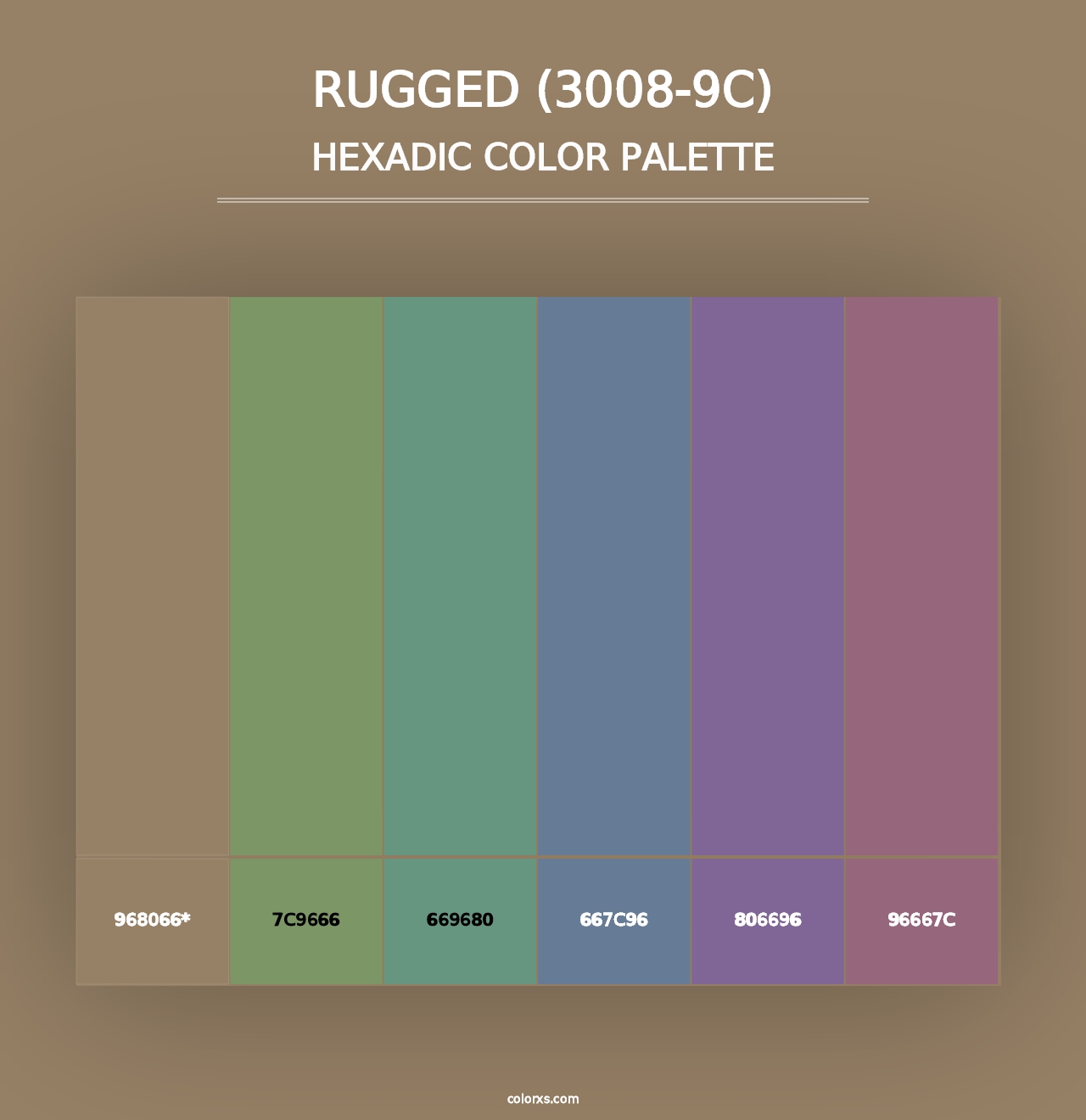 Rugged (3008-9C) - Hexadic Color Palette