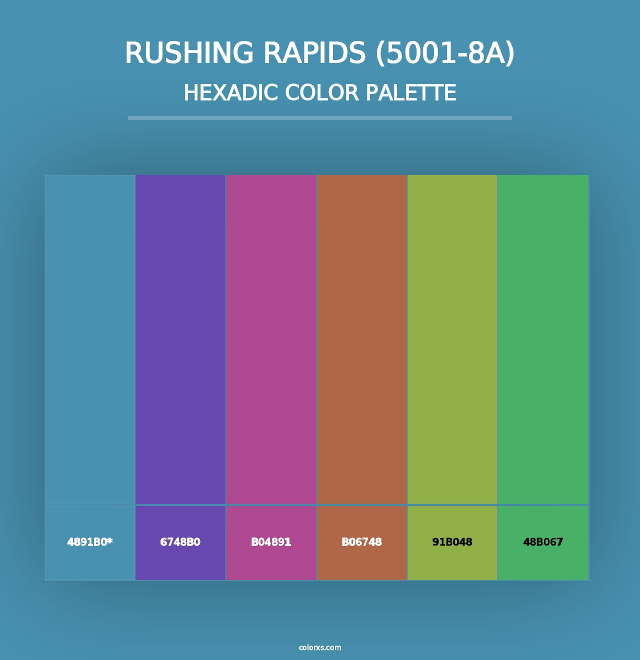 Rushing Rapids (5001-8A) - Hexadic Color Palette