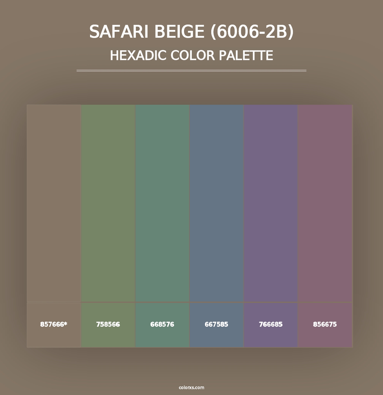 Safari Beige (6006-2B) - Hexadic Color Palette