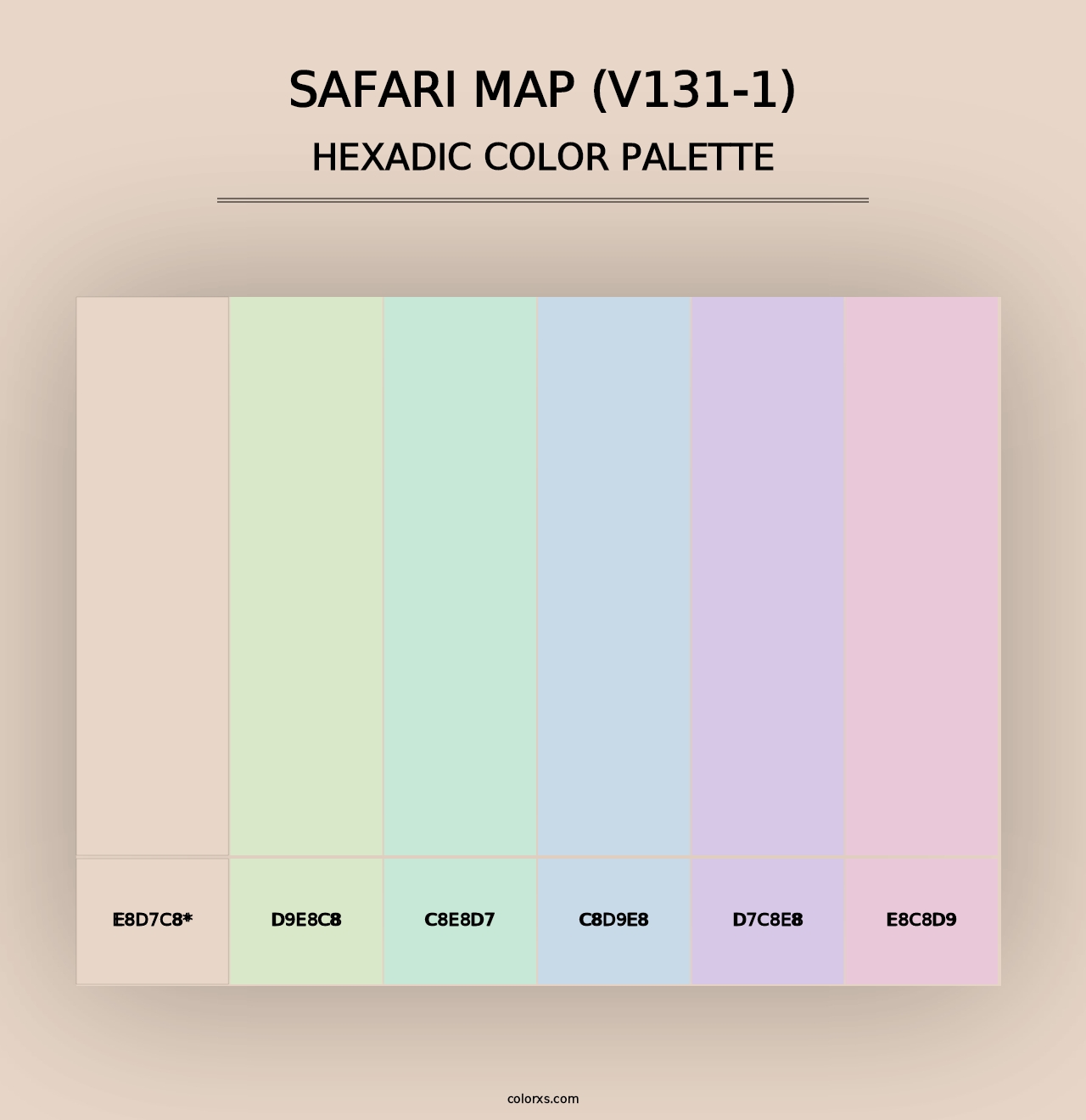 Safari Map (V131-1) - Hexadic Color Palette