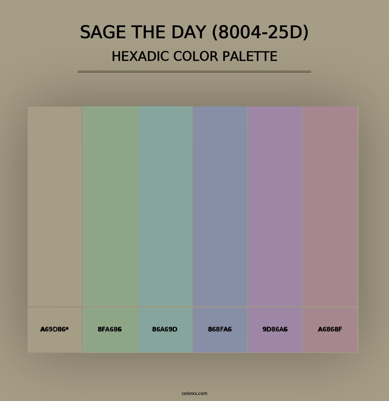 Sage the Day (8004-25D) - Hexadic Color Palette