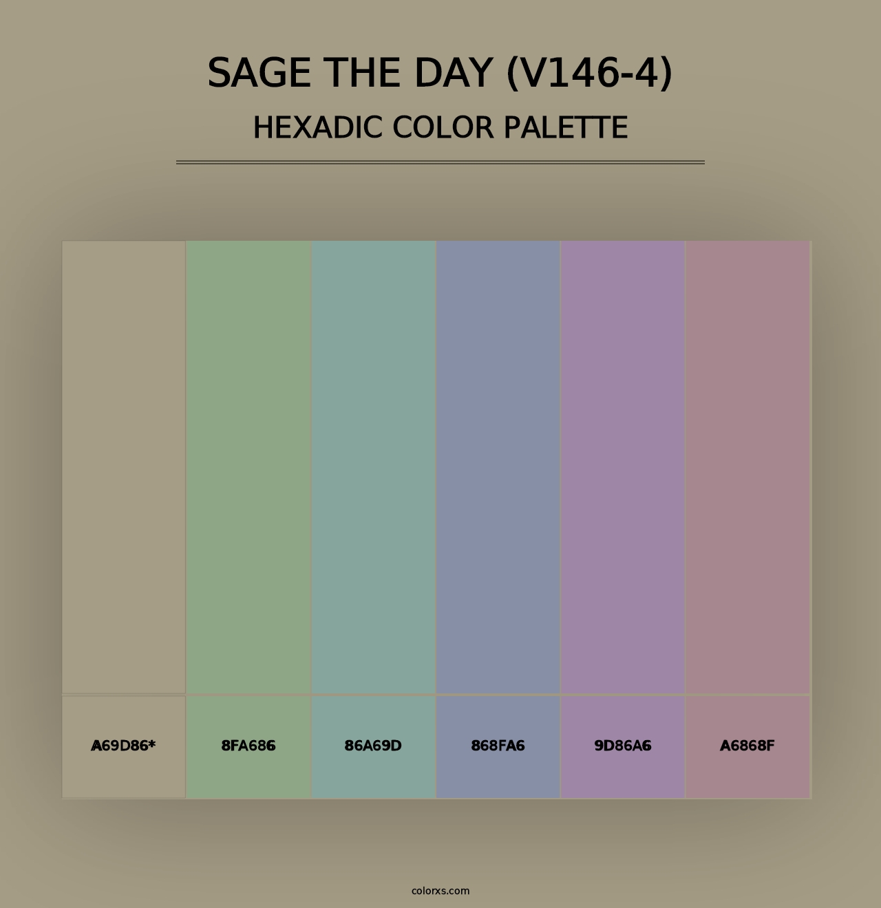 Sage the Day (V146-4) - Hexadic Color Palette