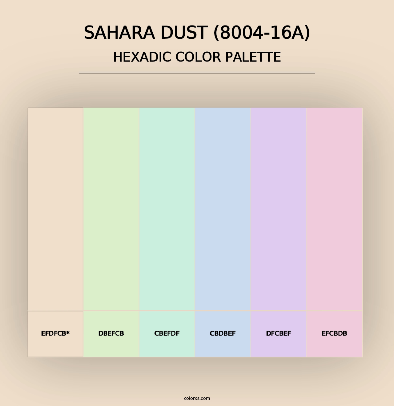 Sahara Dust (8004-16A) - Hexadic Color Palette