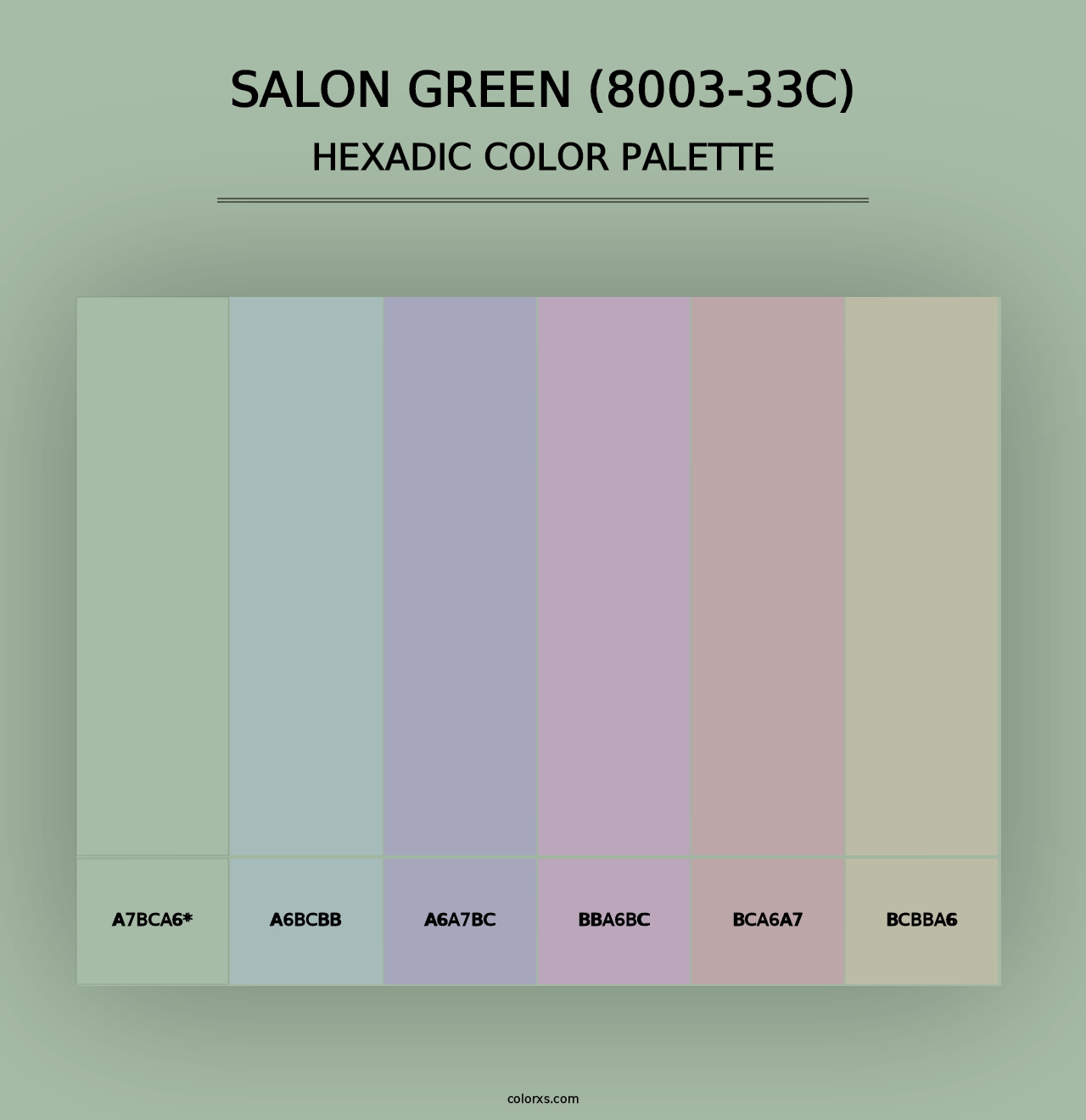 Salon Green (8003-33C) - Hexadic Color Palette