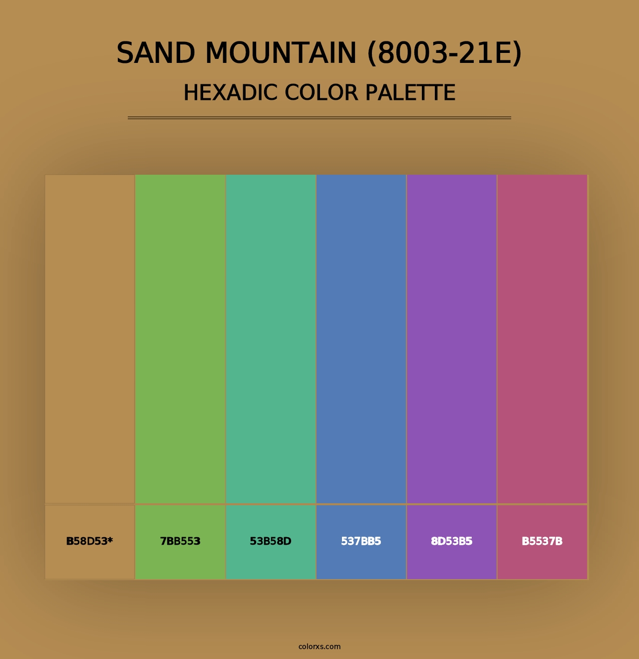 Sand Mountain (8003-21E) - Hexadic Color Palette