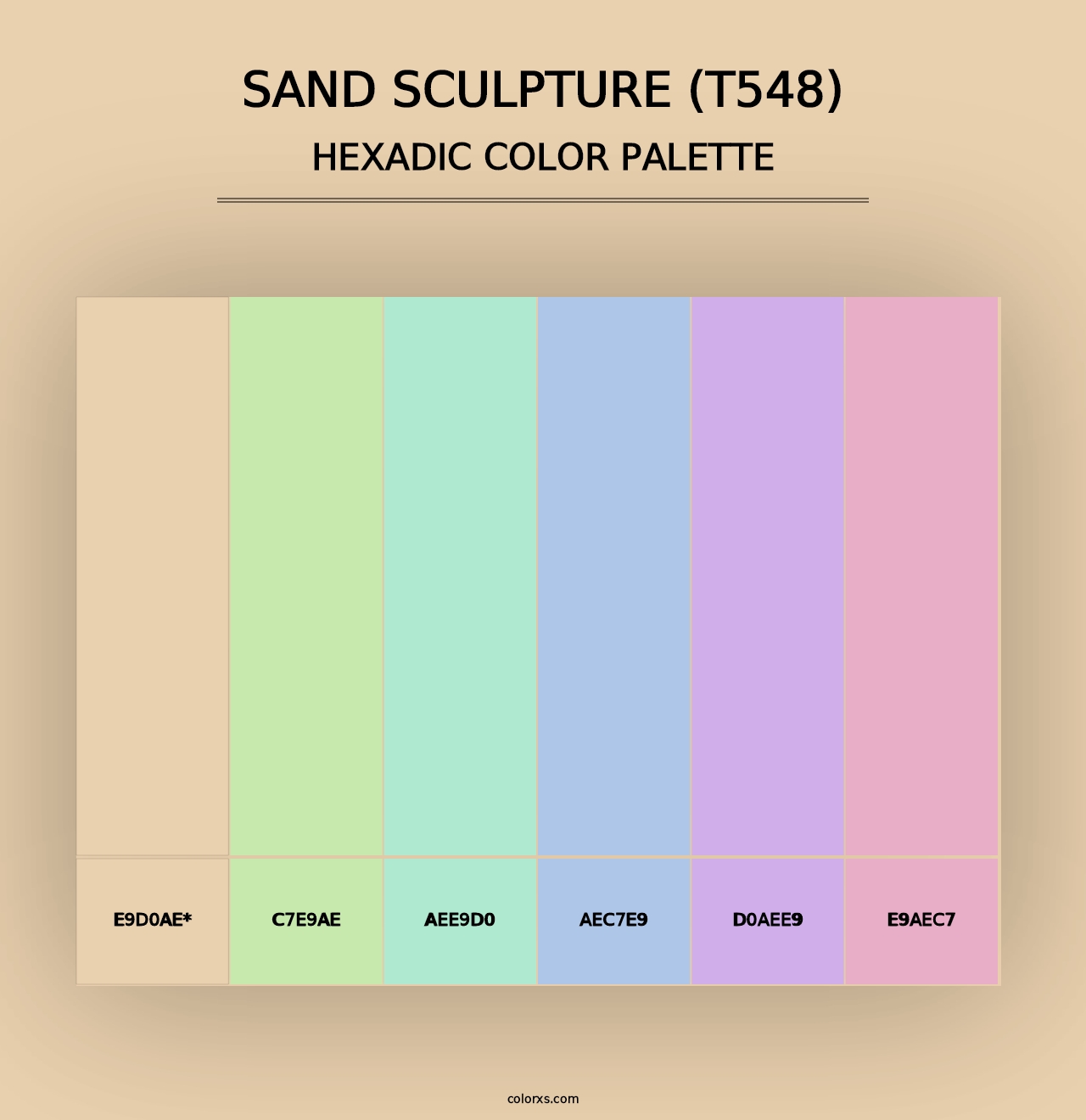 Sand Sculpture (T548) - Hexadic Color Palette