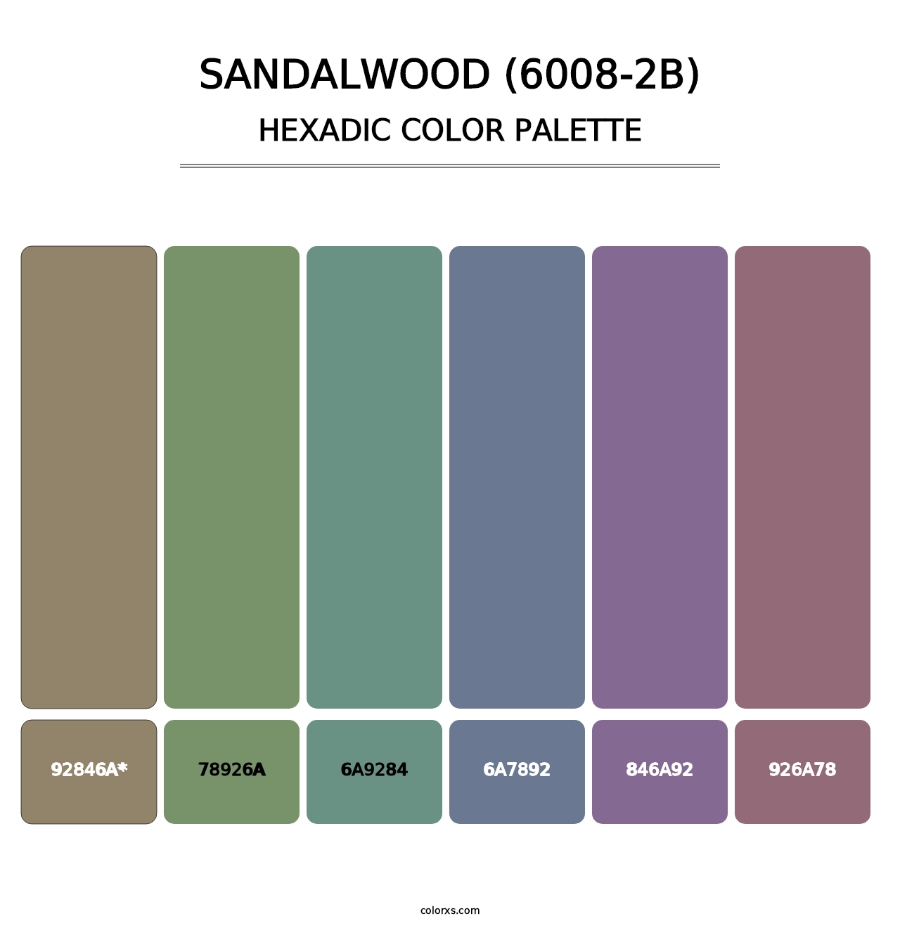 Sandalwood (6008-2B) - Hexadic Color Palette