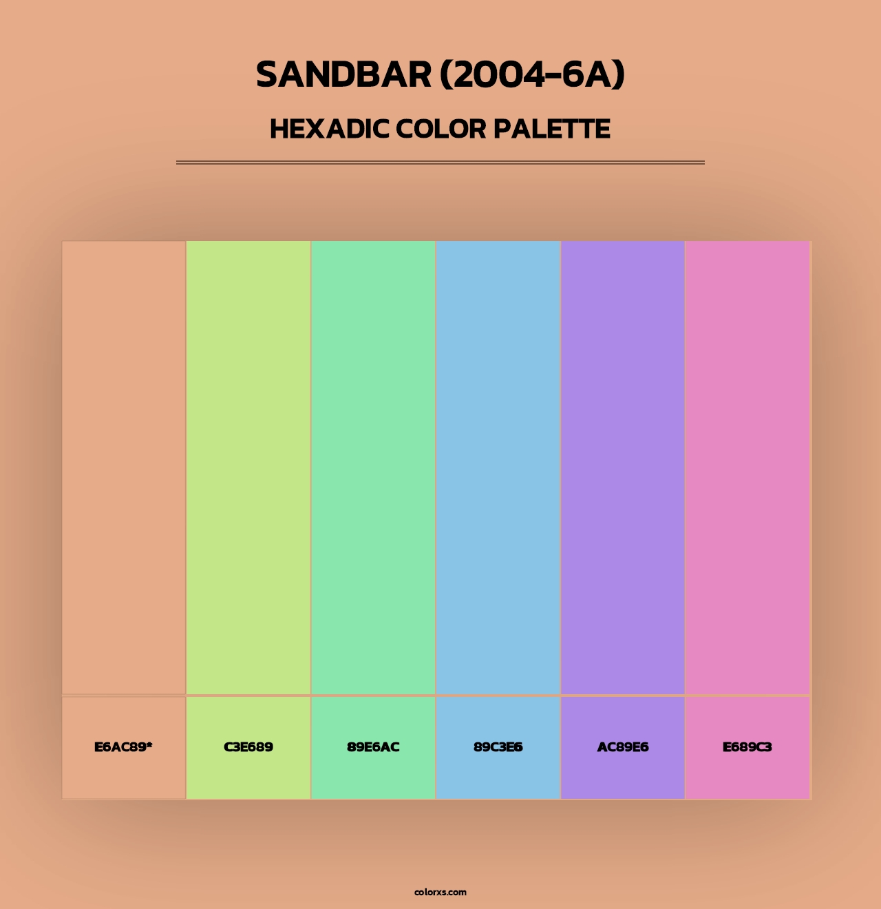 Sandbar (2004-6A) - Hexadic Color Palette