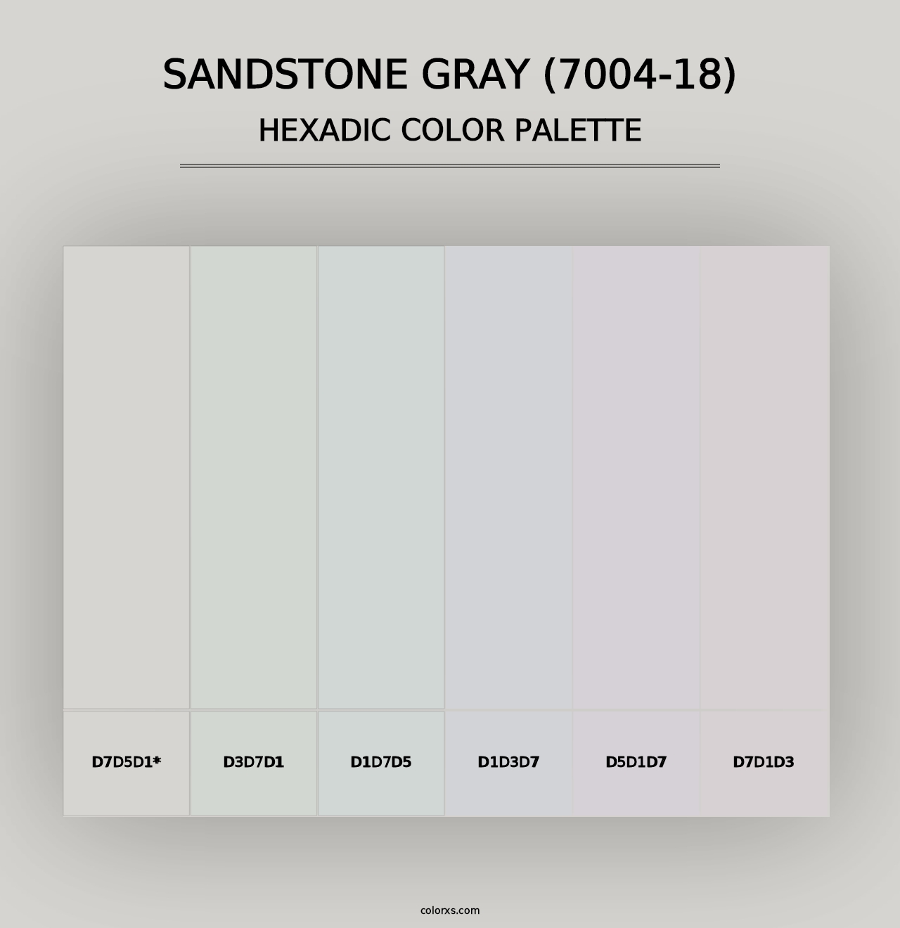 Sandstone Gray (7004-18) - Hexadic Color Palette