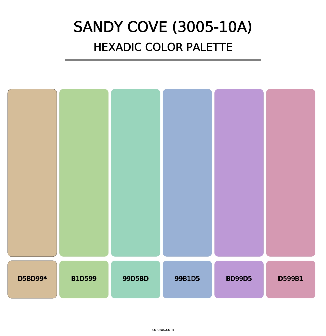 Sandy Cove (3005-10A) - Hexadic Color Palette