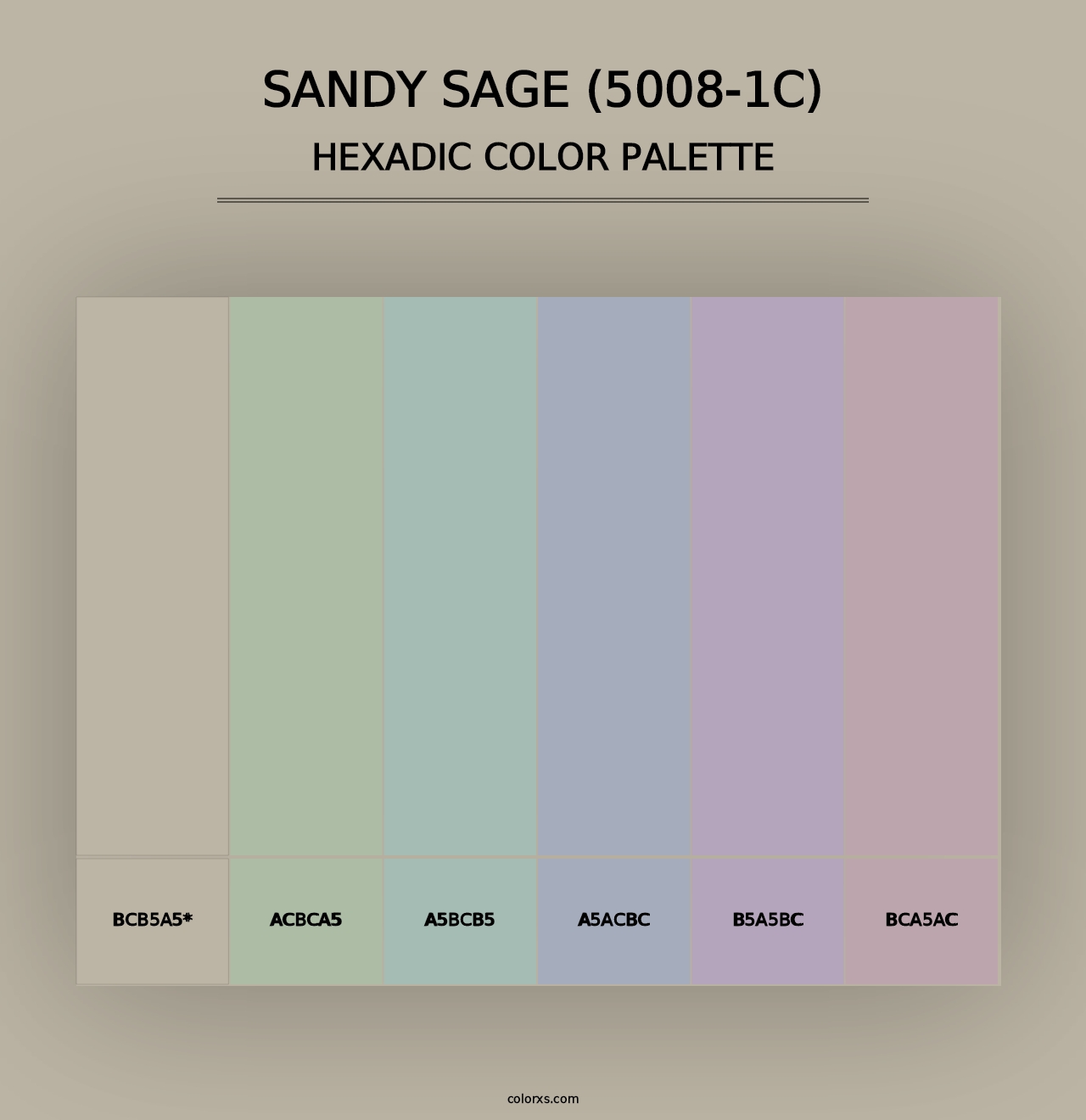 Sandy Sage (5008-1C) - Hexadic Color Palette