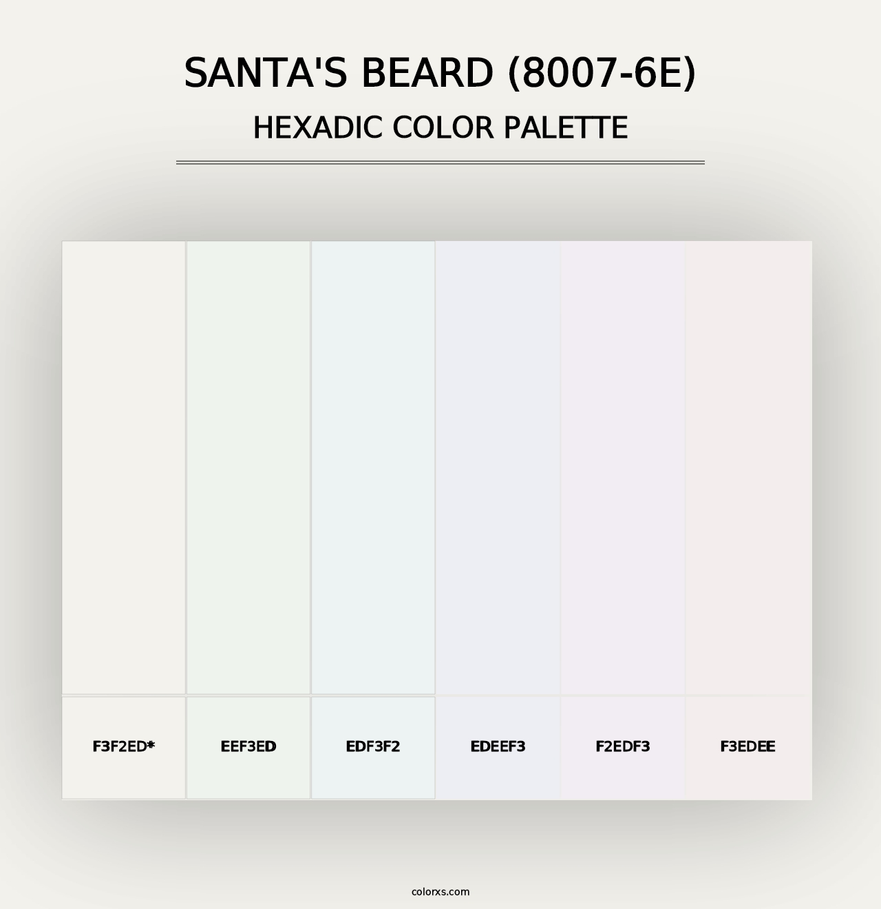 Santa's Beard (8007-6E) - Hexadic Color Palette