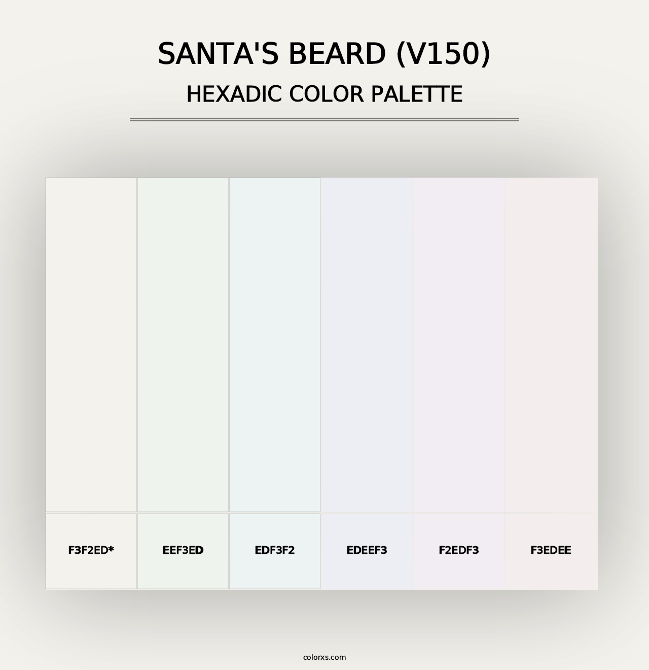 Santa's Beard (V150) - Hexadic Color Palette