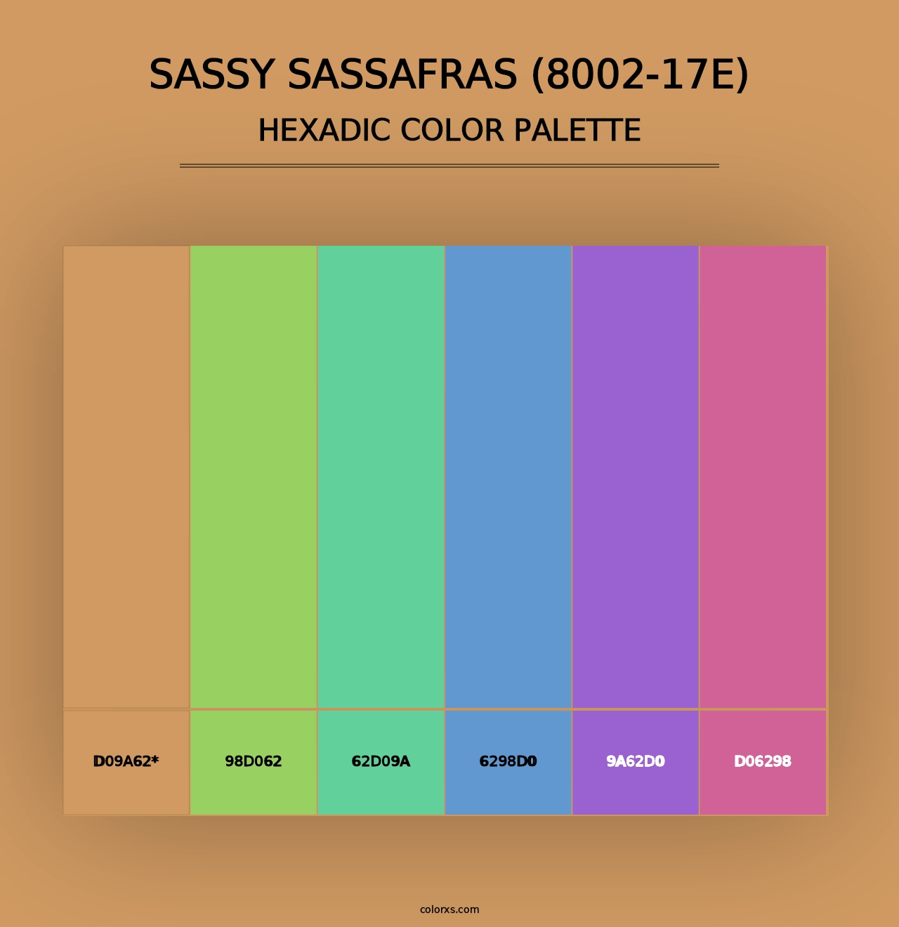 Sassy Sassafras (8002-17E) - Hexadic Color Palette